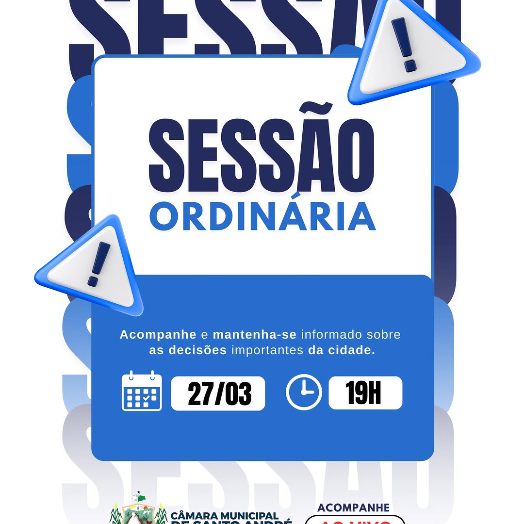 Câmara de Santo André: Acompanhe a sessão legislativa online nesta sexta, 19h
